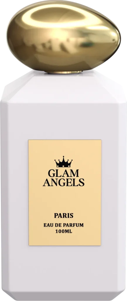 Λευκό άρωμα Glam Angels με χρυσό καπάκι, συσκευασία 100ml